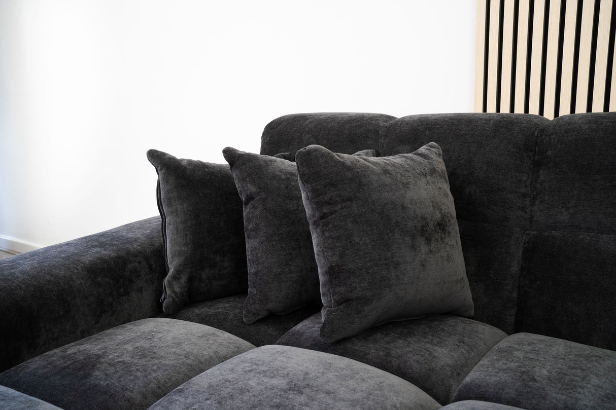 Jacob Sofa Black Left Hand Facing Corner