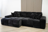 Jacob Sofa Black Left Hand Facing Corner