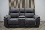 Harlow 3 & 2 Seater Electric Recliner Sofa Set – Grey Fabric