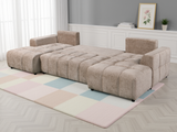 Shanghai Luxury Beige U Shape Corner Sofabed - Ready2Go Furniture