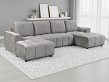 Shanghai Luxury Grey U Shape Corner Sofabed