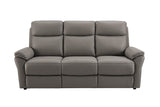 Truffle Leather Large 3 Seater Sofa with Cushioned Arms