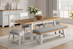 Doune Dining Bench Fabric Cushion Grey