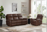 Brown Leather Upholstered Electric Recliner Chair