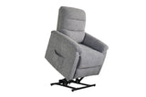 Grey Fabric Lift and Rise Recliner Chair with Lumbar Support