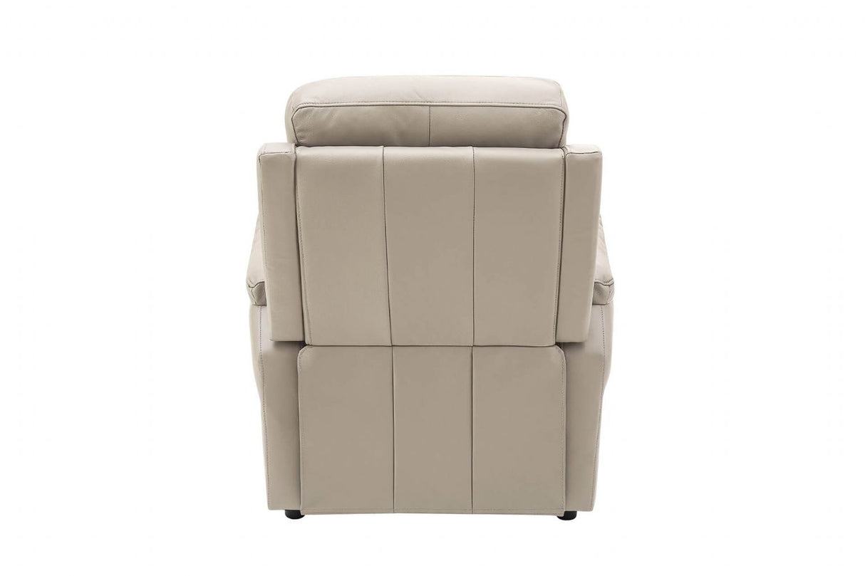 Cashmere Leather Single Seater Sofa with Padded Armrests