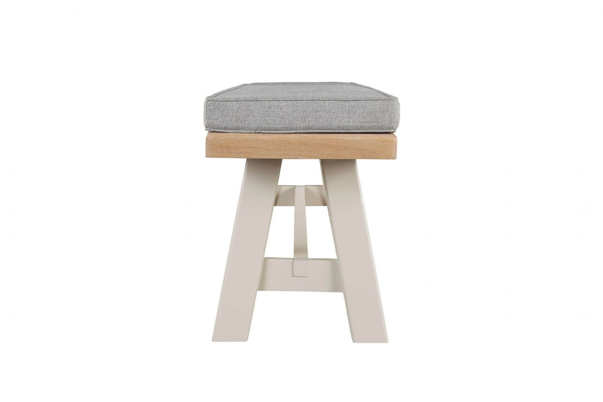 Doune Dining Bench Fabric Cushion Grey