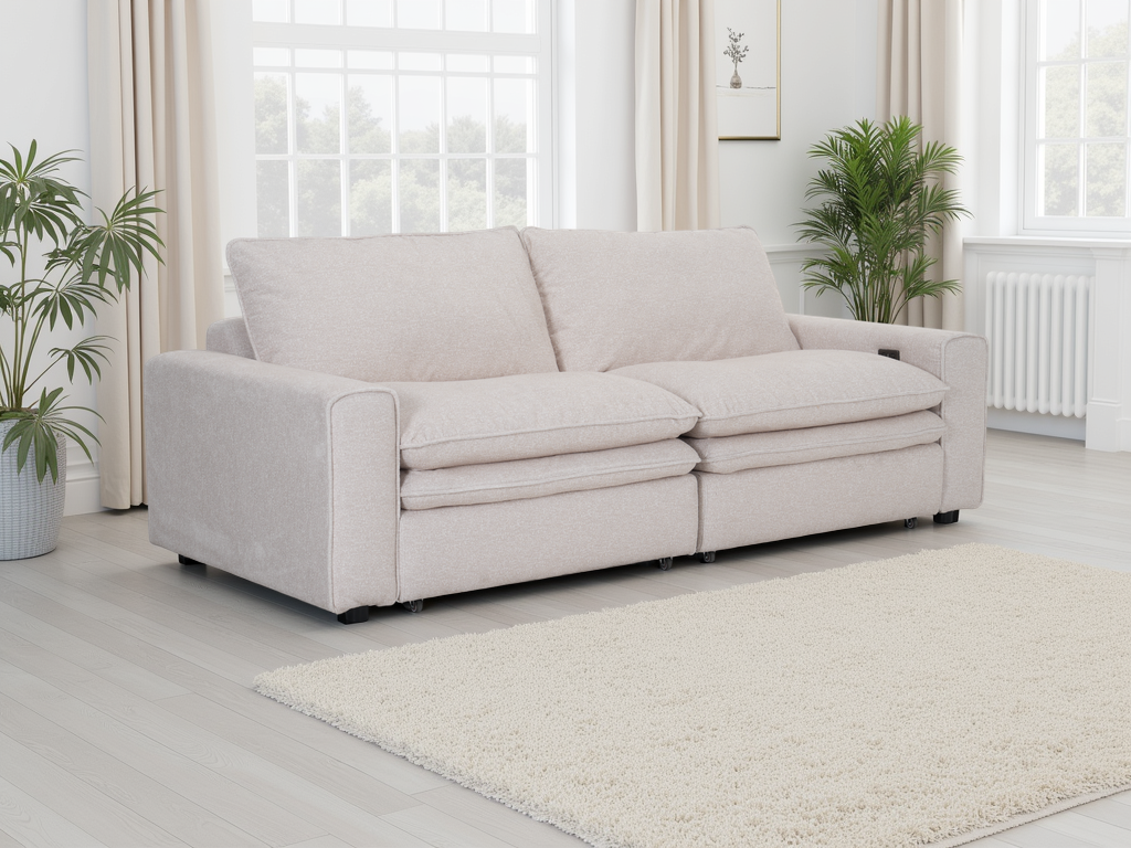 Florence Cloud Beige Electric Sofa - Ready2Go Furniture