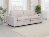 Cloud Beige Fabric 2 Seater Electric Recliner Sofa