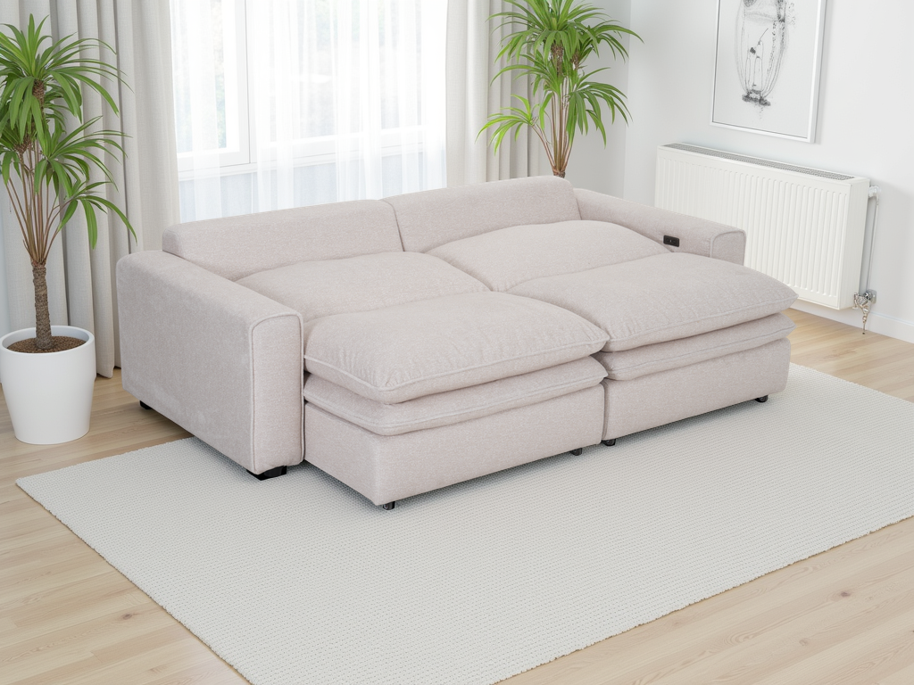 Florence Cloud Beige Electric Sofa - Ready2Go Furniture