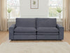 Cloud Grey Fabric 2 Seater Electric Recliner Sofa