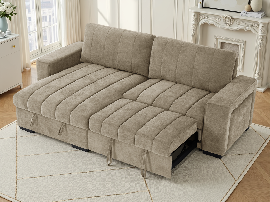 Franklin Sofabed Beige Universal Corner - Ready2Go Furniture