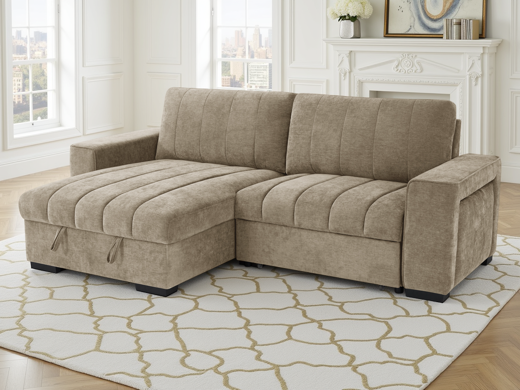 Franklin Sofabed Beige Universal Corner - Ready2Go Furniture