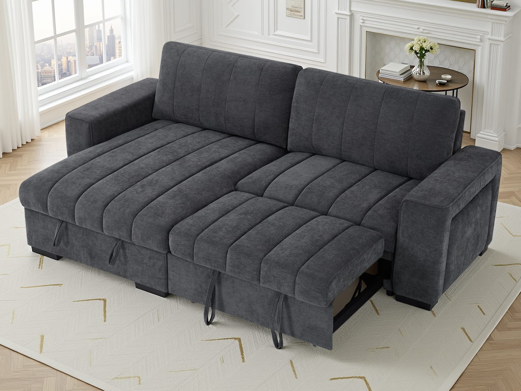 Franklin Sofabed Grey Universal Corner - Ready2Go Furniture