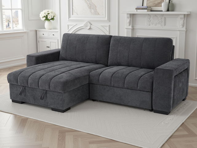Franklin Sofabed Grey Universal Corner - Ready2Go Furniture