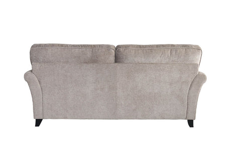 Mink Textured Fabric Upholstered 3 Seater Sofa