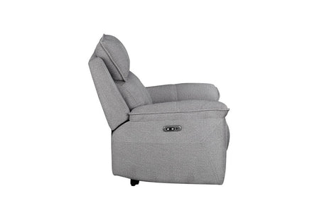 Greige Fabric Upholstered Electric Recliner Chair