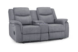 Galaxy Tech Electric Recliner 2 Seater Grey Fabric - Ready2Go Furniture