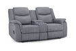 Galaxy Tech Recliner Sofa Grey Fabric 2 Seater