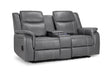 Galaxy Tech Recliner Sofa Grey 2 Seater
