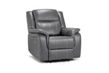 Galaxy Tech Electric Recliner Armchair Grey Leather - Ready2Go Furniture