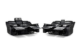 Galaxy Tech Electric Recliner Sofa Black 3+2 Set