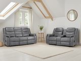 Galaxy Tech Electric Recliner Sofa Grey 3+2 Set