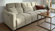 Beige Fabric 3 Seater Electric Recliner Sofa