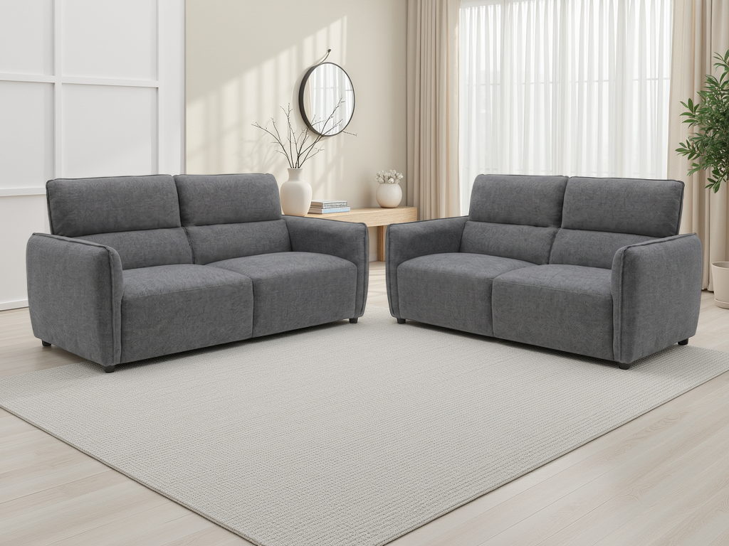 Ascot Sofa Charcoal 3+2 Set - Ready2Go Furniture