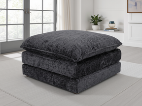 Solaya Sofa Black Footstool - Ready2Go Furniture
