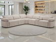 Bicester Electric Recliner Sofa Beige Large Corner - Ready2Go Furniture
