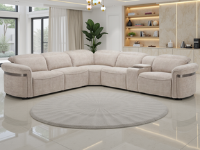 Bicester Electric Recliner Sofa Beige Large Corner - Ready2Go Furniture