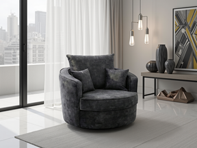 Serena Sofa Black Swivel Chair - Ready2Go Furniture