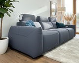 Grey Fabric 3 Seater Power Electric Recliner Sofa