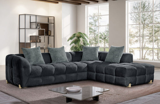 Genoa Sofa Charcoal Right Hand