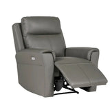 Grey Single Seater Electric Recliner Chair with USB and USB C Ports