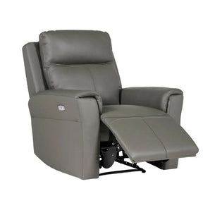 Grey Single Seater Electric Recliner Chair with USB and USB C Ports