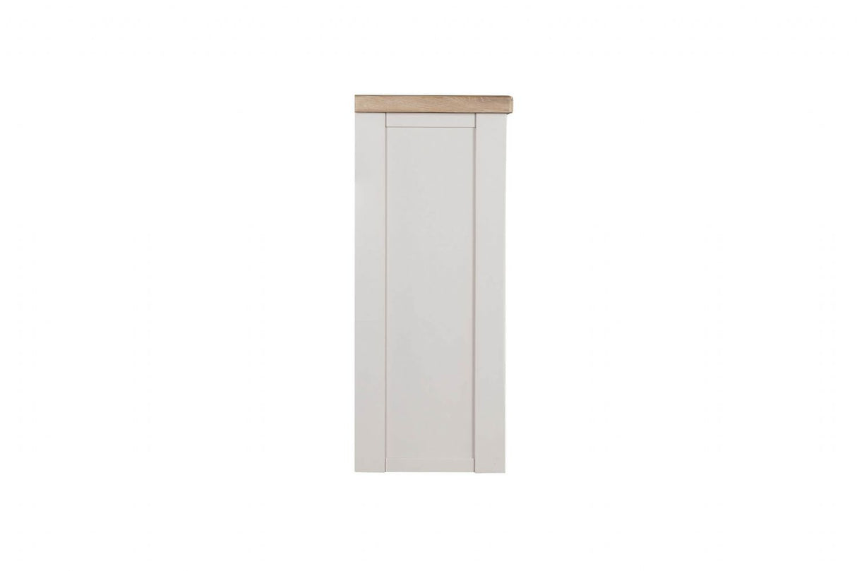 Taupe Wooden Larder Hutch Storage Washed Oak Top