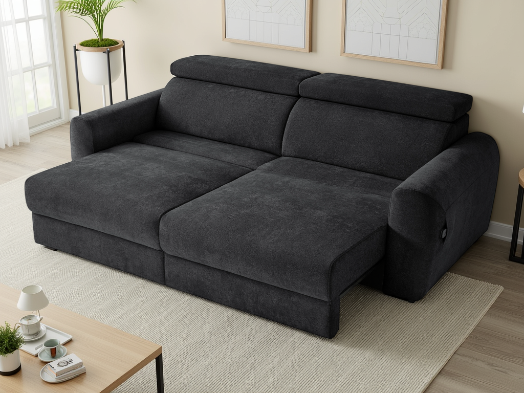 Dakota Electric Sofabed Black 3 Seater - Ready2Go Furniture