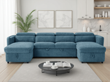 Capri Sofabed Blue U Shape Corner - Ready2Go Furniture