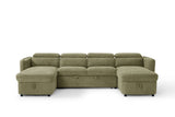 Capri Sofabed Green U Shape Corner
