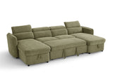 Capri Sofabed Green U Shape Corner