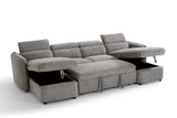 Capri Sofabed Grey U Shape Corner - Ready2Go Furniture