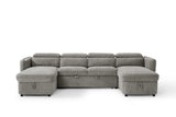 Capri Sofabed Grey U Shape Corner - Ready2Go Furniture