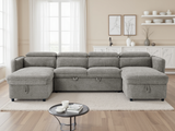 Capri Sofabed Grey U Shape Corner - Ready2Go Furniture