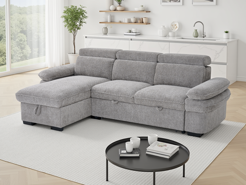 Hudson Sofabed Grey Universal Corner - Ready2Go Furniture