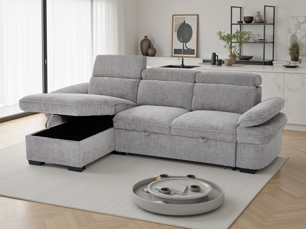 Hudson Sofabed Grey Universal Corner - Ready2Go Furniture