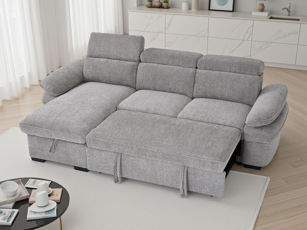 Hudson Sofabed Grey Universal Corner - Ready2Go Furniture