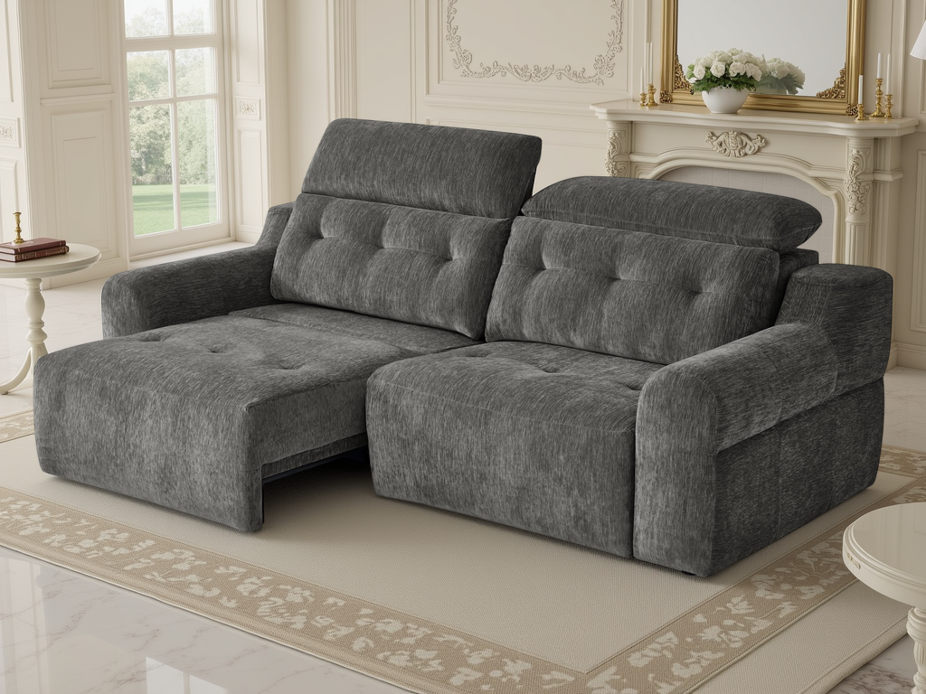 Harrison Electric Sofa Charcoal - Ready2Go Furniture
