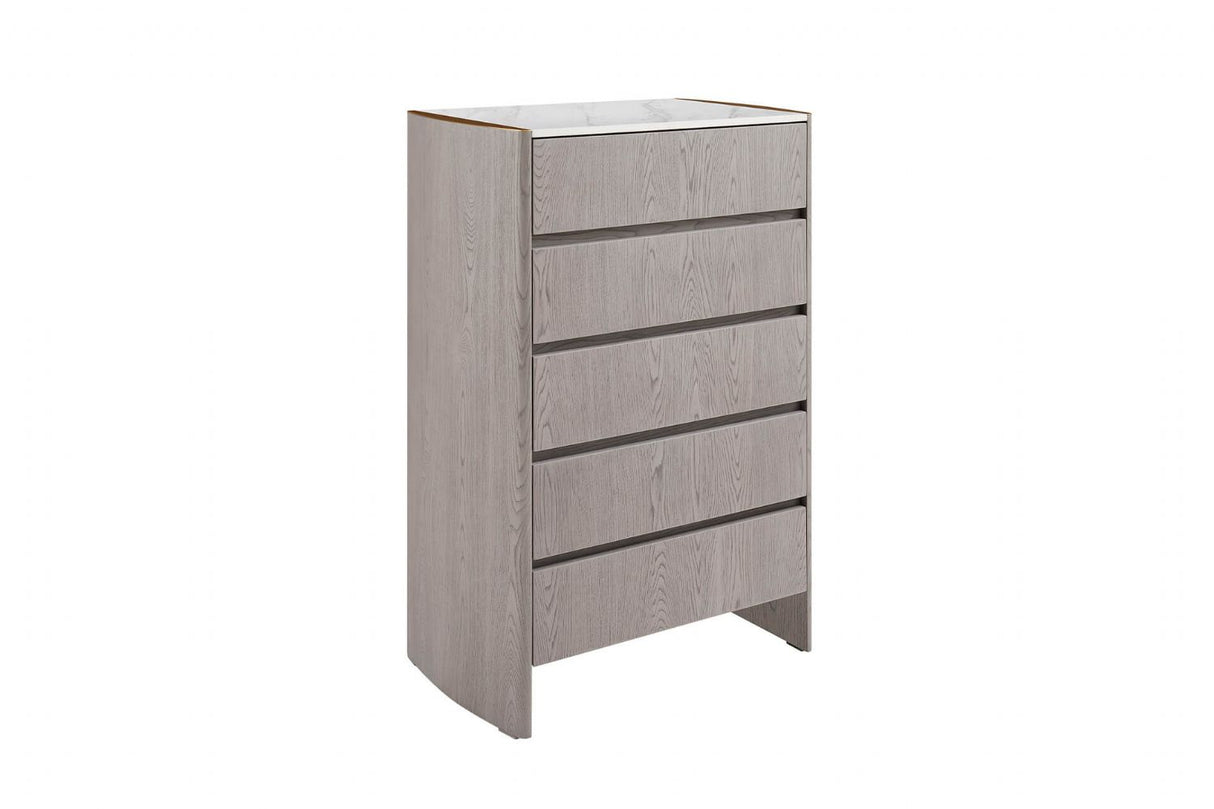Mondello Tall Chest 5 Drawer Washed Oak